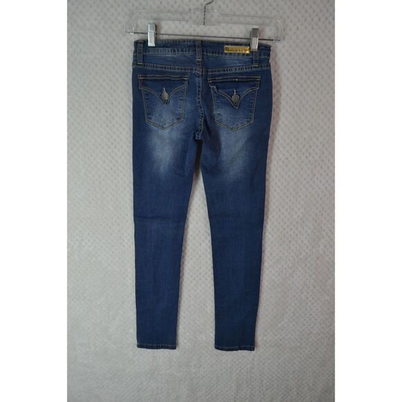 Vigoss The New York Skinny Girls 10 Medium Wash Distressed Jeans - Picture 10 of 15